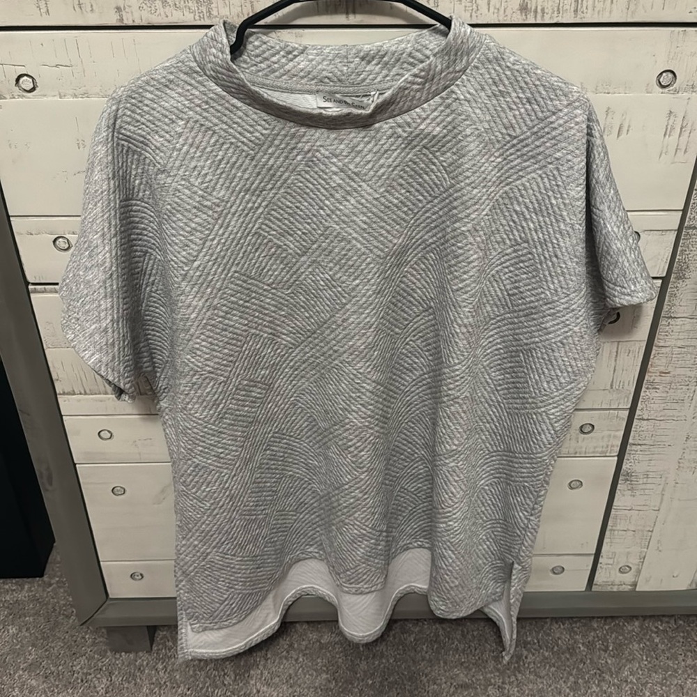 Gray oversized tunic shirt
